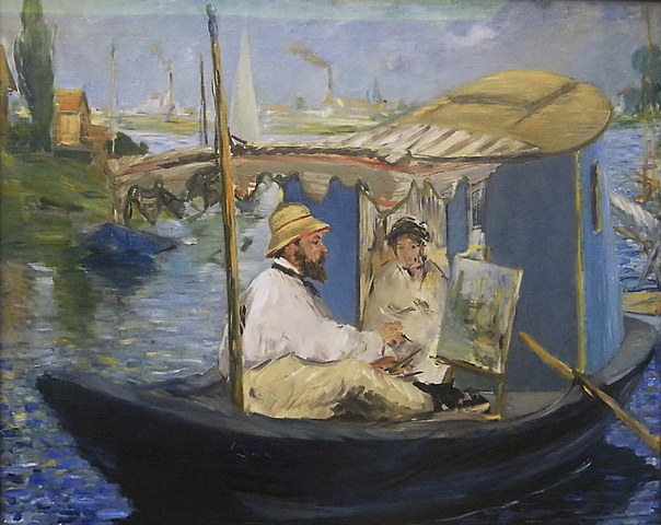 Claude Monet peignant dans son atelierv (Édouard Manet)