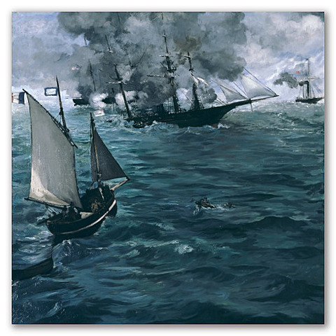 "Batalla de Kearsarge y Alabama" (Édouard Manet)