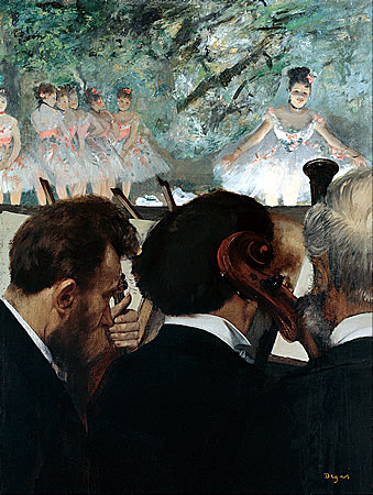 "Músicos en la orquesta" (Edgar Degas)