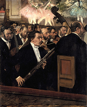"La orquesta en la ópera" (Edgar Degas)