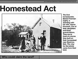 Homestead act of 1862