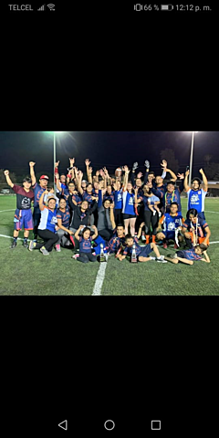 Subcampeones de tochito bandera.