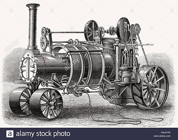 Arado de vapor estatico