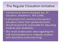 Regular Education Initiative (REI)