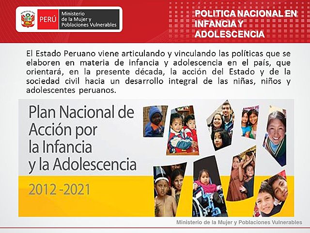 POLÍTICA NACIONAL DE INFANCIA Y ADOLESCENCIA. 2019