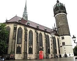 Martin Luther Nails the 95 thesis on the Door of the Wittenburg Church