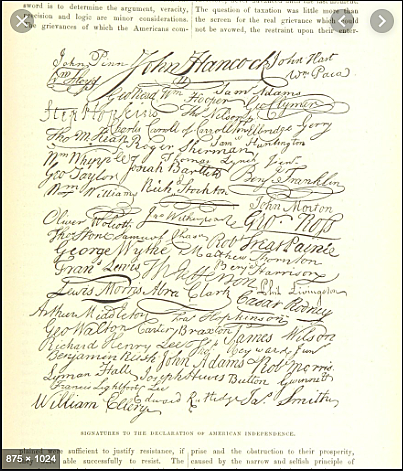 The Writing of the Declaration of Independence and Grievances