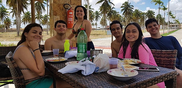 Barbacoa en el condominio de Mari