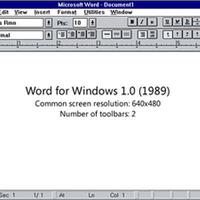 Timeline: Evolución de Word