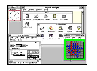 Windows 3.0: redirecciona más de 640KB de memoria. Gracias  a ello sus gráficos avanzados son de 16 colores.