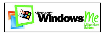 Windows ME: facilidad de uso para usuarios caseros, la interfaz gráfica con características de Windows 2000. basada de la familia  de Win9x, pero con MS-DOS ejecutado en tiempo real pero muy restringido, corre más rápido durante el arranque del sistema.