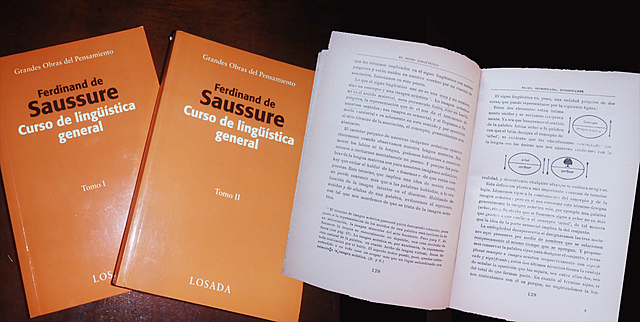 Curso de lingüística general (legado de Saussure).