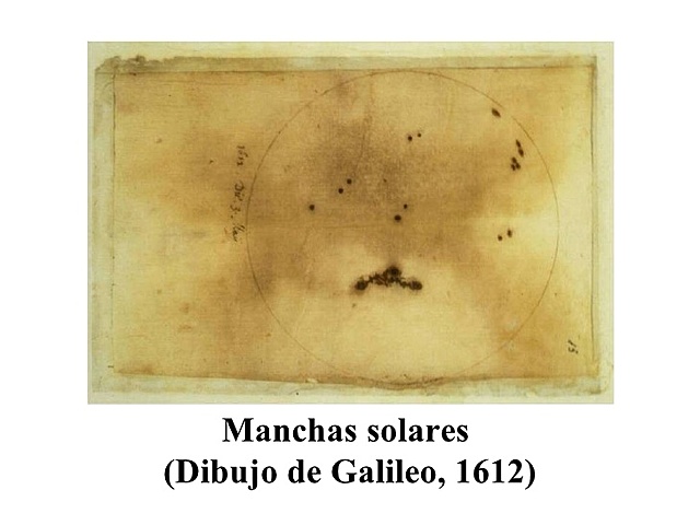 Galileo observa la presencia y evolución de las manchas solares