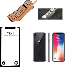 celular antiguo y moderno