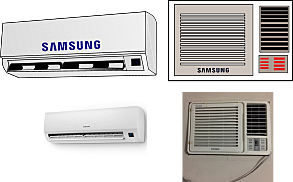 aire acondicionado antiguo y moderno