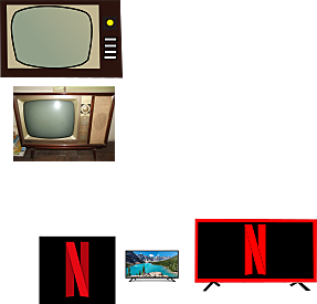 televisor antiguo y moderno