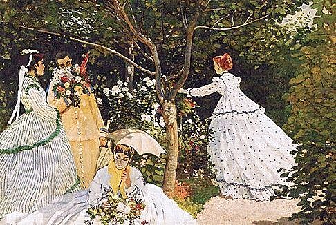 Monet-Mujeres en el jardín