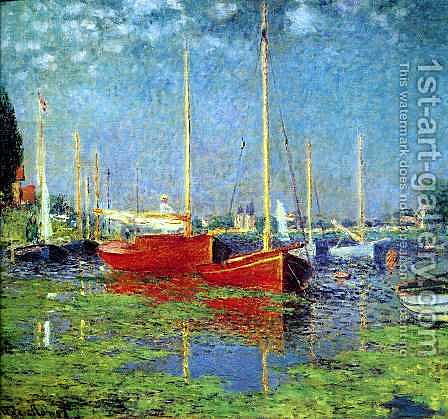 Monet-Red Boats at Argenteuil