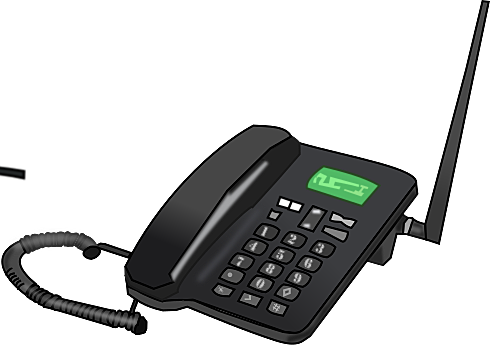 Teléfono fijo moderno