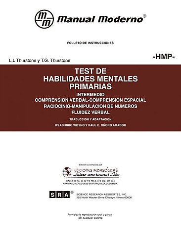 Thurstone publica la Prueba de Habilidades Mentales Primarias.
