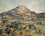 Paul Cézanne - La montaña Sainte - Victoire vista desde Bellevue.