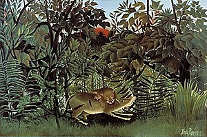 Henri Rousseau - León hambriento.