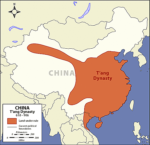 The tang dynasty begins in china