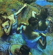 Edgar Degas-The Blue Dancers-Impresionista