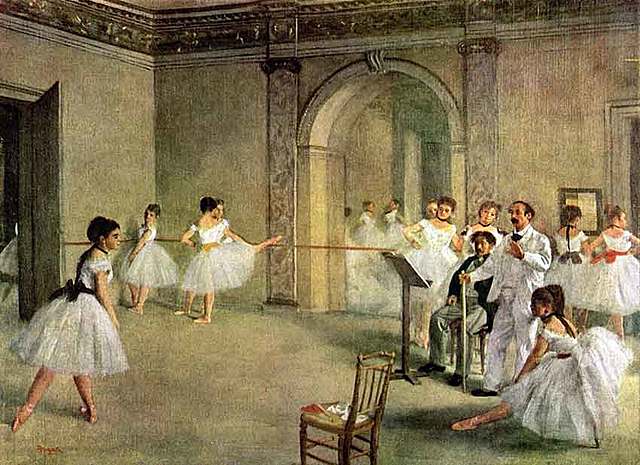 Edgar Degas-El foyer de la danza en la Ópera-Impresionista
