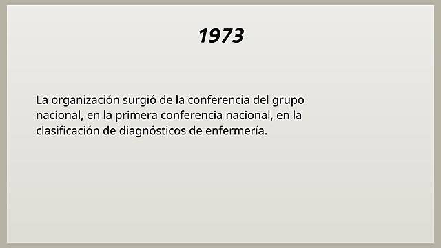 Primera clasificación de diagnósticos de enfermería.