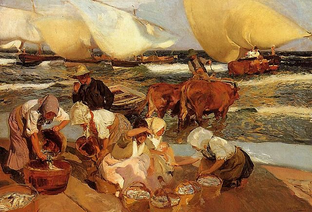 Joaquín Sorolla-Beach at Valencia-Impresionista