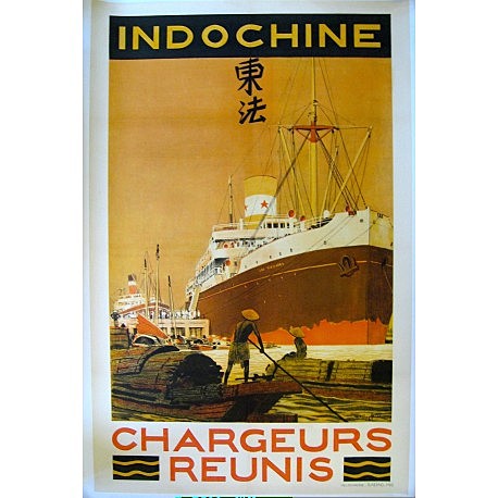 Affiche Indochine Chargeurs Reunis