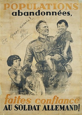La première affiche de la propagande allemande diffusée en France