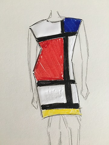 robe mondrian de Yves Saint Laurent,1965
