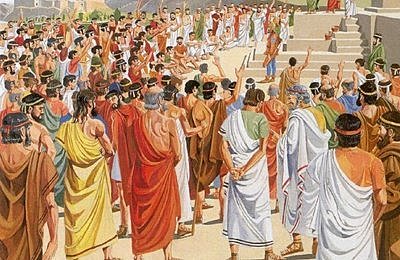 début de la démocratie à Athènes