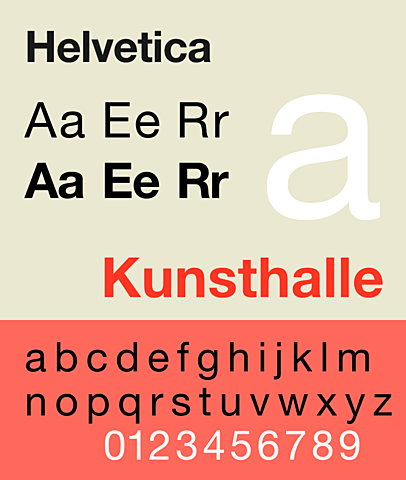 Typographie Helvetica