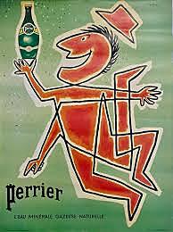 Affiche Publicitaire Perrier Savignac