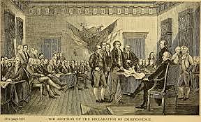 the adoption of the articles of confederation