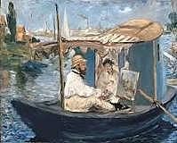 Monet en su estudio flotante