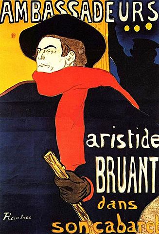 Aristide Bruant dans son cabaret (Henri Toulouse Lautrec)