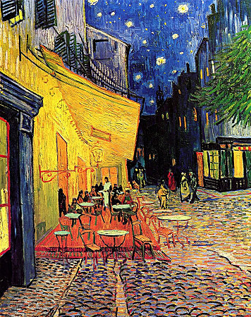 "Terraza de café por la noche"(Vincent van Gogh)