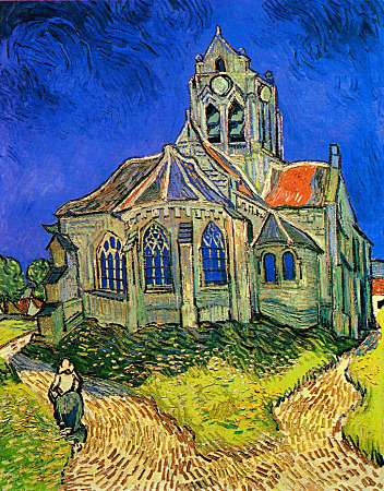 " La iglesia de Auvers"  (Vincent van Gogh)
