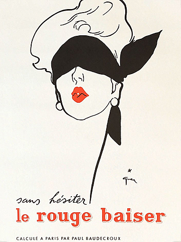 Publicité d’un rouge à lèvres Dior,&nbsp;«&nbsp;le rouge baiser&nbsp;»