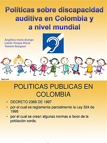 Ley 324 de 1996 Por la cual se crean algunas normas a favor de la población sorda