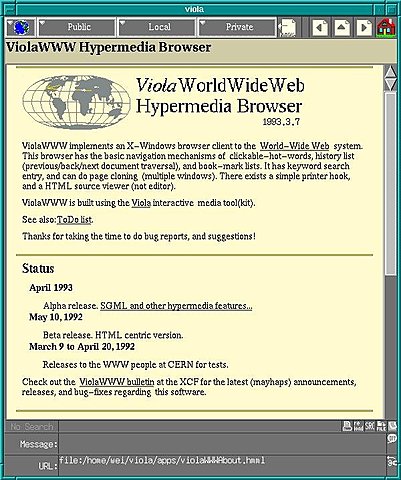 Primer navegador ViolaWWW