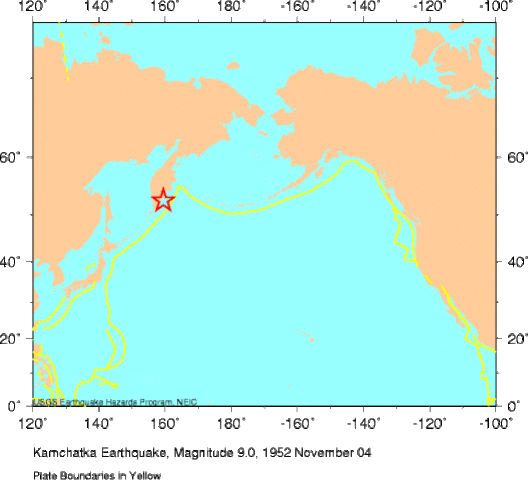 Kamchatka, Rusia. 9,0 grados