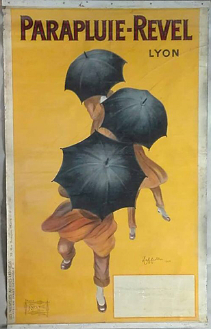Affiche publicitaire parapluie Revel