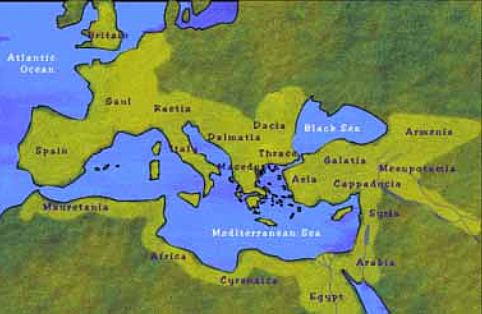 El imperio romano comenzó en el año