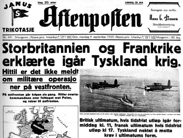 Norge erklærer seg nøytrale