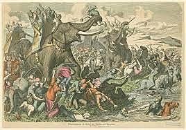 Animals used as weapons.